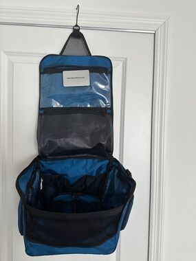 L.L. Bean Blue and Black Hanging Toiletry Organizer